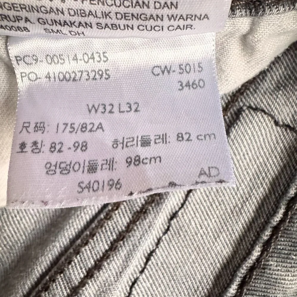 Levi's Mens 514 Straight Fit Jeans in Black Size W32 x L32 (W32xL28.5 Measured)